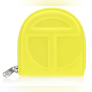 NWT Telfar highlighter yellow wallet